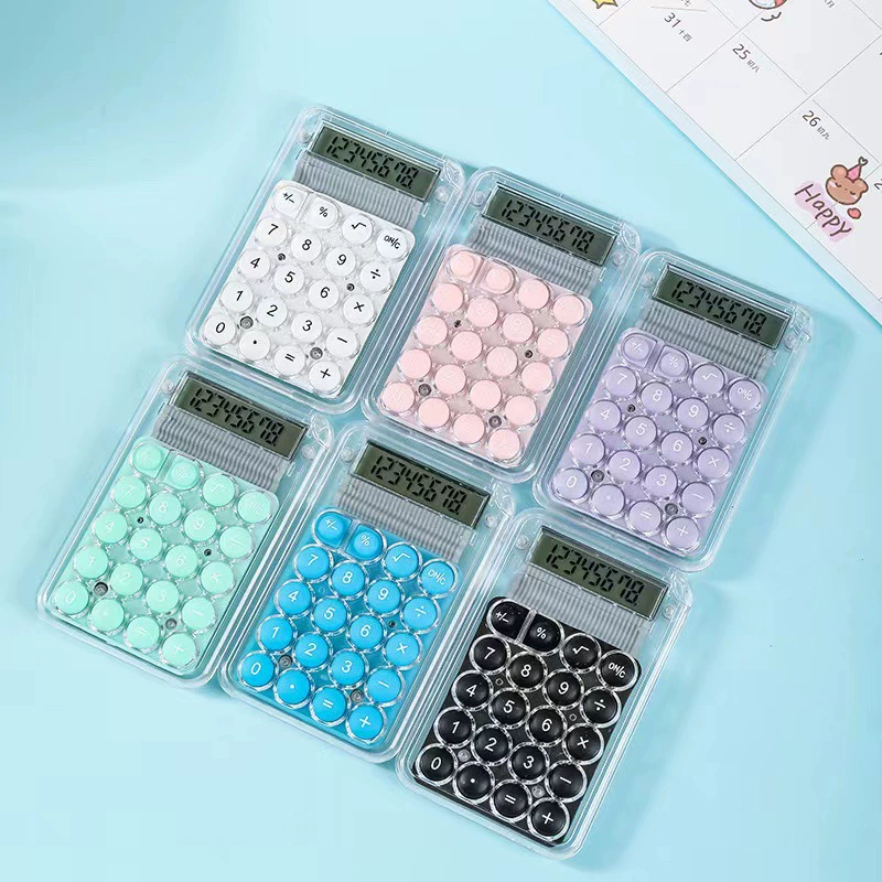 Оптовая Продажа с фабрики милый мини-большой дисплей высокой цветовой стоимостью портативный 8-битный электронный калькулятор маленькая арифметика