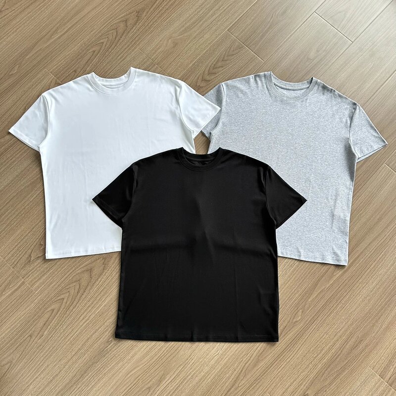 High-Quality 70-Count Pima Cotton, 260g Weight, Liquid Nitrogen Treatment, Anti-Wrinkle, No-Iron, Regular Shoulder Style, Solid Color Short-Sleeve T-Shirt High-Quality 70-Count Pima Cotton, 260g Weight, Liquid Nitrogen Treatment, Anti-Wrinkle, No-Iron, Regular Shoulder Style, Solid Color Short-Sleeve T-Shirt