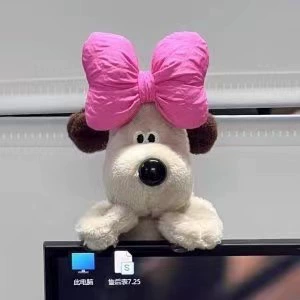 Car Fender Interior Decoration – Car ornaments - screen-ornaments-pink-bow-dog