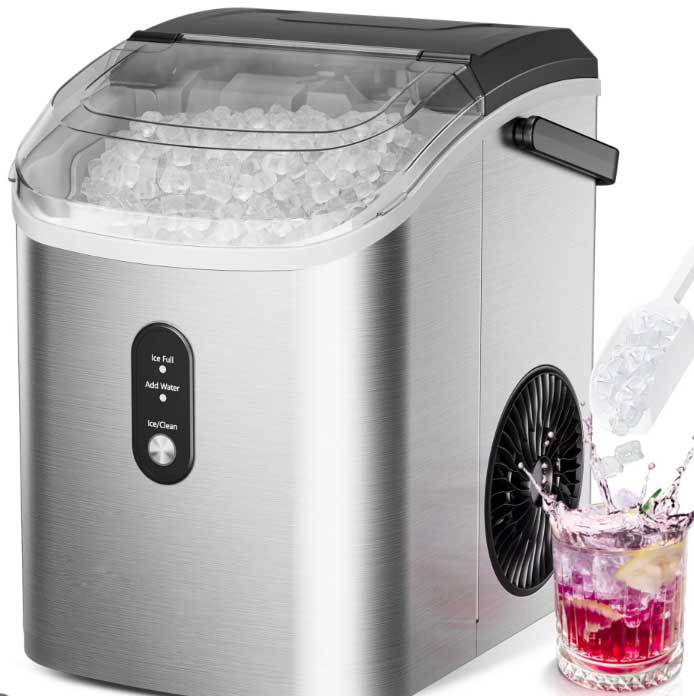 Pequeña máquina de hielo de extrusión transfronteriza el hogar mastica partículas de hielo el comercio exterior de hielo irregular máquina automática de hielo