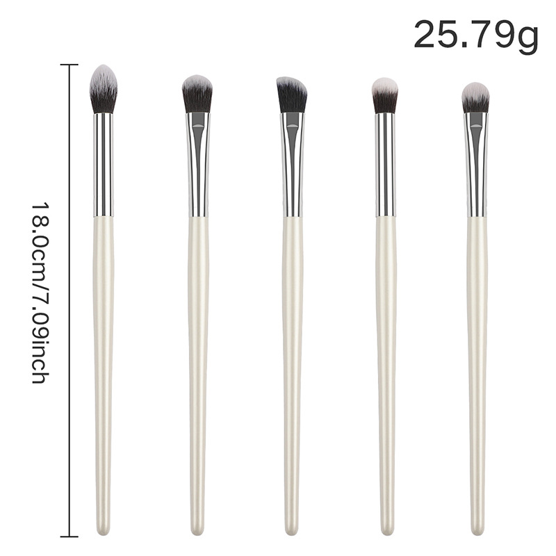 Venta al por mayor de fábrica 5 juegos de pinceles de maquillaje de ojos Sombra de ojos, sombra de nariz, manchas, corrector, herramientas de belleza, pinceles de maquillaje de cabello suave