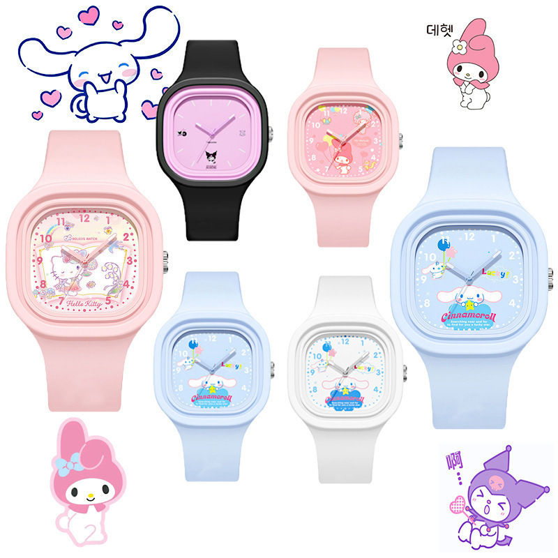 2024 new cross-border cartoon pattern silicone kulomi big ear dog pudding hot sale children's women's electronic watch