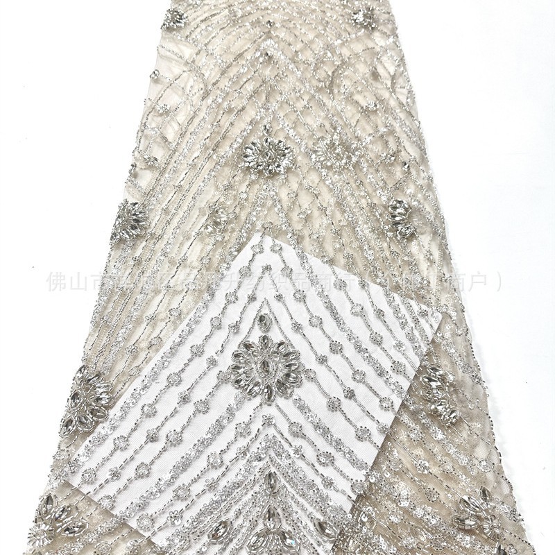 Alta sensación de comercio exterior transfronterizo Oriente Medio África vestido vestido tela de diamante de cuentas de lenteja