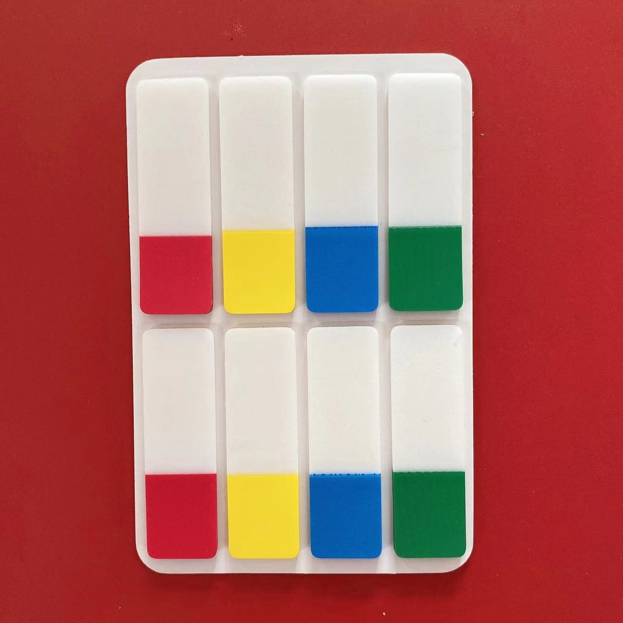 빨간색, 노란색, 파란색, 녹색 8줄(종이 카드)