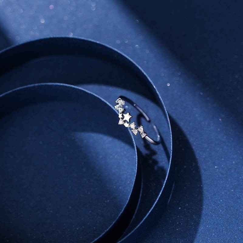 S  스타 링 패션 트렌디 한 오프닝 조정 가능한 빛 럭셔리 절묘한 링 새로운 손 보석 도매