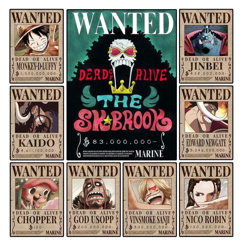 One Piece anime kanvas poster, çərçivəsiz divar rəsmi
