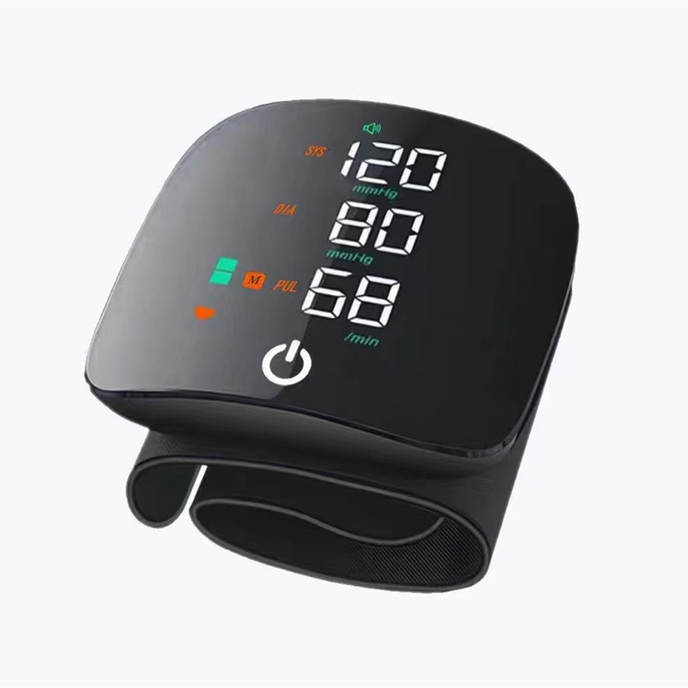 Exclusión transfronteriza para BP Minotor de voz esfigmomanómetro electrónico medidor de presión arterial doméstico presión arterial de alta precisión