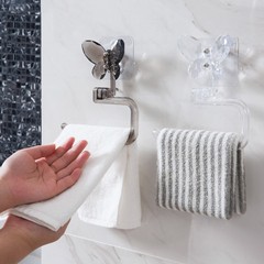 Acrylic Towel Rack Minimalist Luxury Style Bathroom Hole-Free Bathroom Shelf Towel Hook Kitchen Cloth Rack