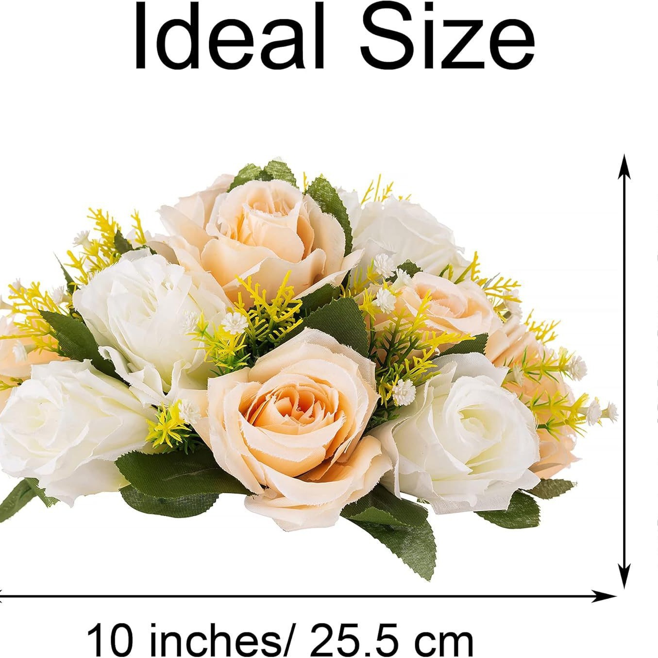 Bola de rosas de flores artificiales para boda, fiesta de cumpleaños, día de San Valentín, decoración del hogar, accesorios de flores artificiales blancas y rosas, adornos