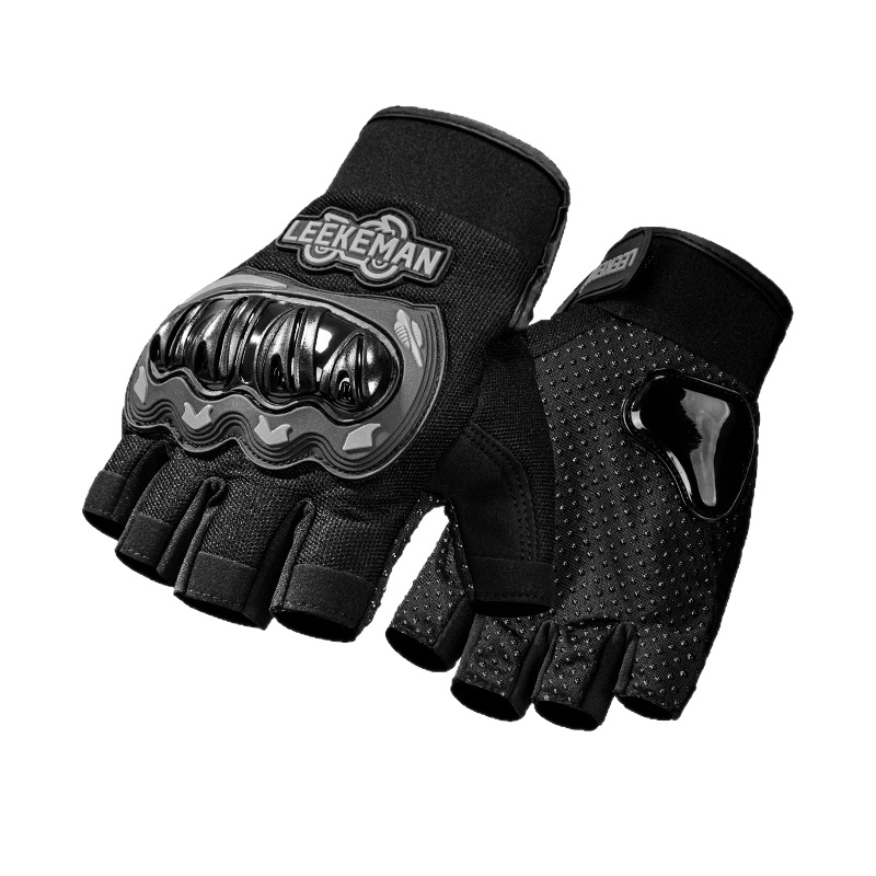 Guantes de ciclismo de medio dedo para hombres de verano motocicleta al aire libre transpirable engrosado equipo de caballero protector de muñeca