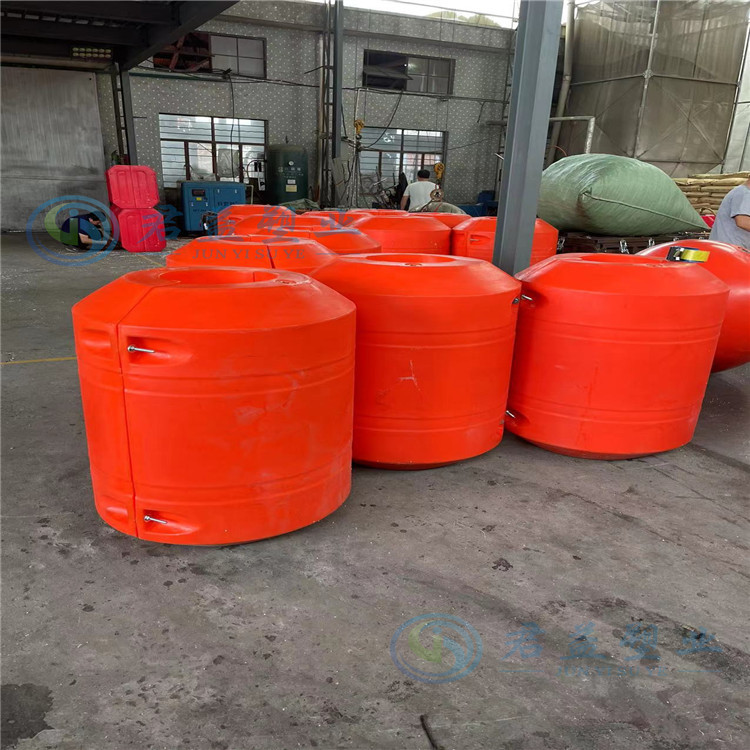 孔径360mm浮筒 橙色实心水上浮漂 夹管浮漂