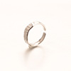 Adjustable brand ring, silver 925 sample, European style, on index finger