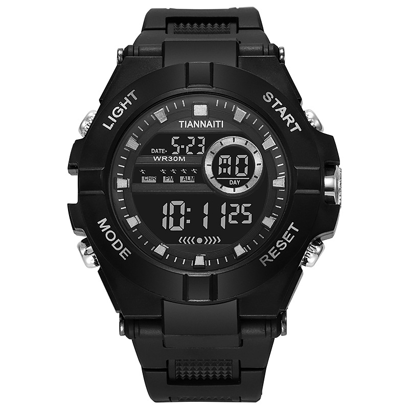 Modas de moda personalidad reloj electrónico adolescente al aire libre nocturno reloj impermeable reloj multifuncional para hombres y mujeres estudiantes