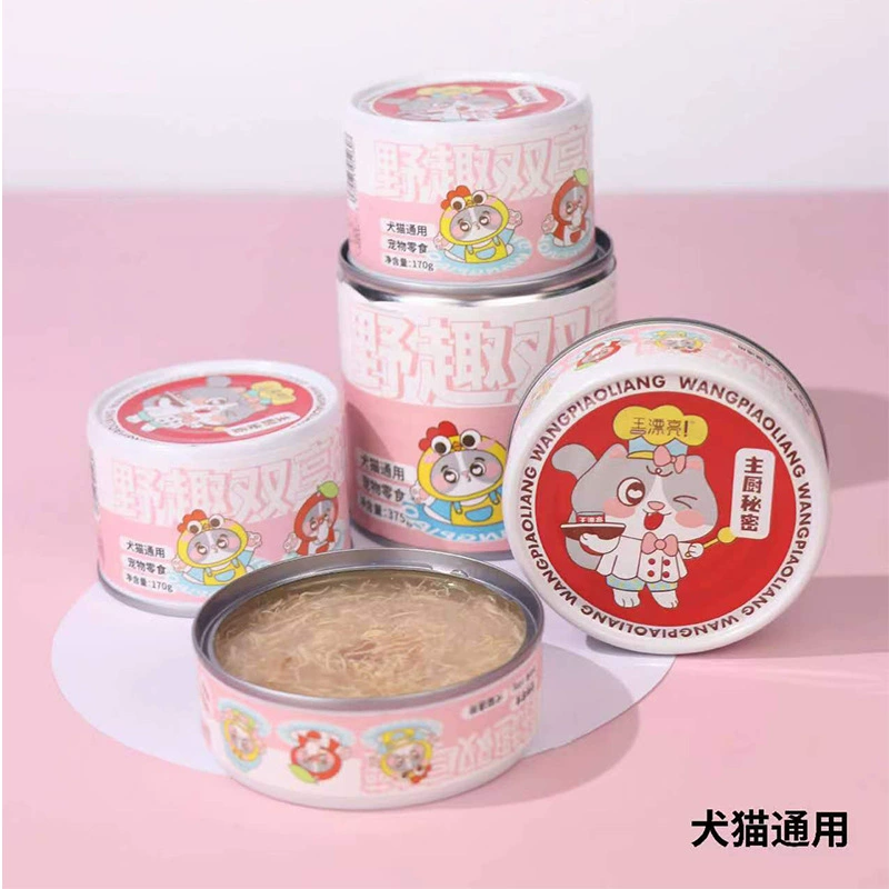 Zhuoxiang Wang Pretty Wild Fun Двойной горшок Кошка Горшок Питание Жабер Свежее мясо Увлажняющий суп Горшок Кошка Горшок Собака Кошка