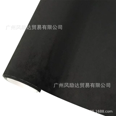 Swan Deerskin Velvet Color Changing Film Car Interior Color Changing Film Instrument Center Console Modification Decorative Film (Body sticker) - velvet-black-30cmx100cm