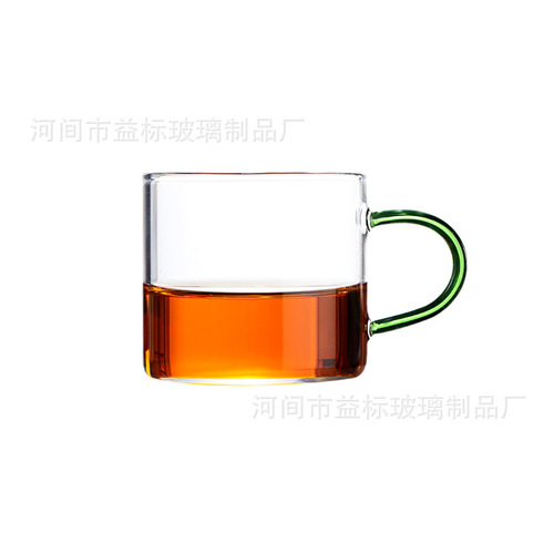 New tea cup, high borosilicate glass cup, office home cup, 6-color cup, coffee cup, water cup, juice cup