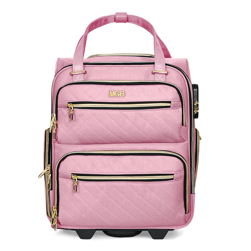 Cross-Border Air Travel Luggage, Travel Handbag, Women's Trolley Bag, Large Capacity Business Trip Laptop Trolley Backpack