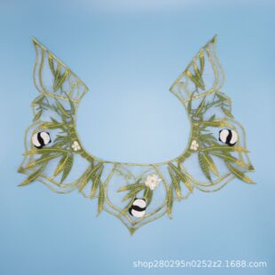 Cute panda organza embroidered cloud shoulder children's ancient style fake collar accessories