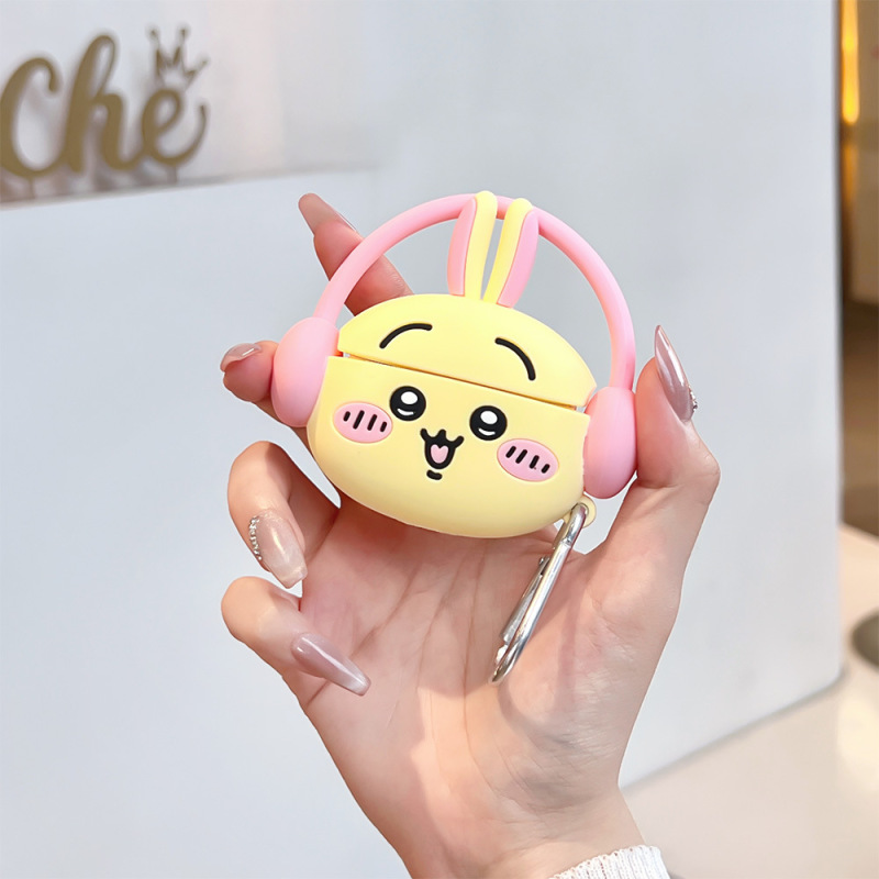 かわいい音楽ウサキairpods proアップルbluetoothイヤホンケース2/3/4世代アニメ保護カバーが適用されます|undefined