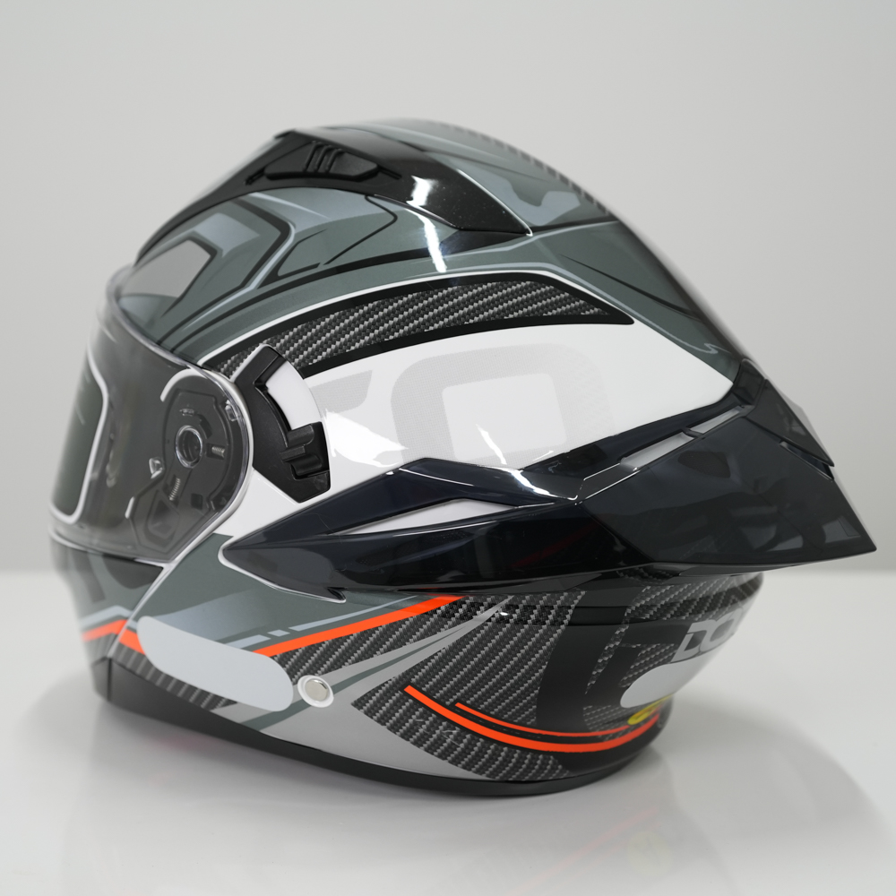 Flip-Up Motorcycle Helmet with Double Visor
