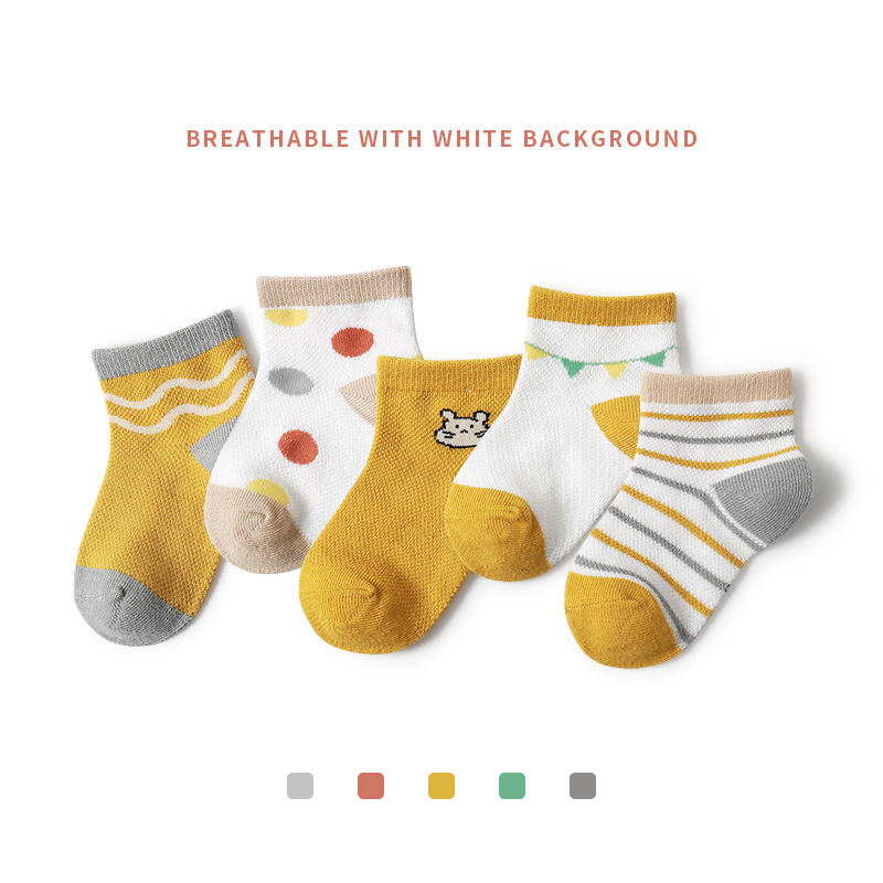 Children's summer thin breathable socks for boys for new born 9