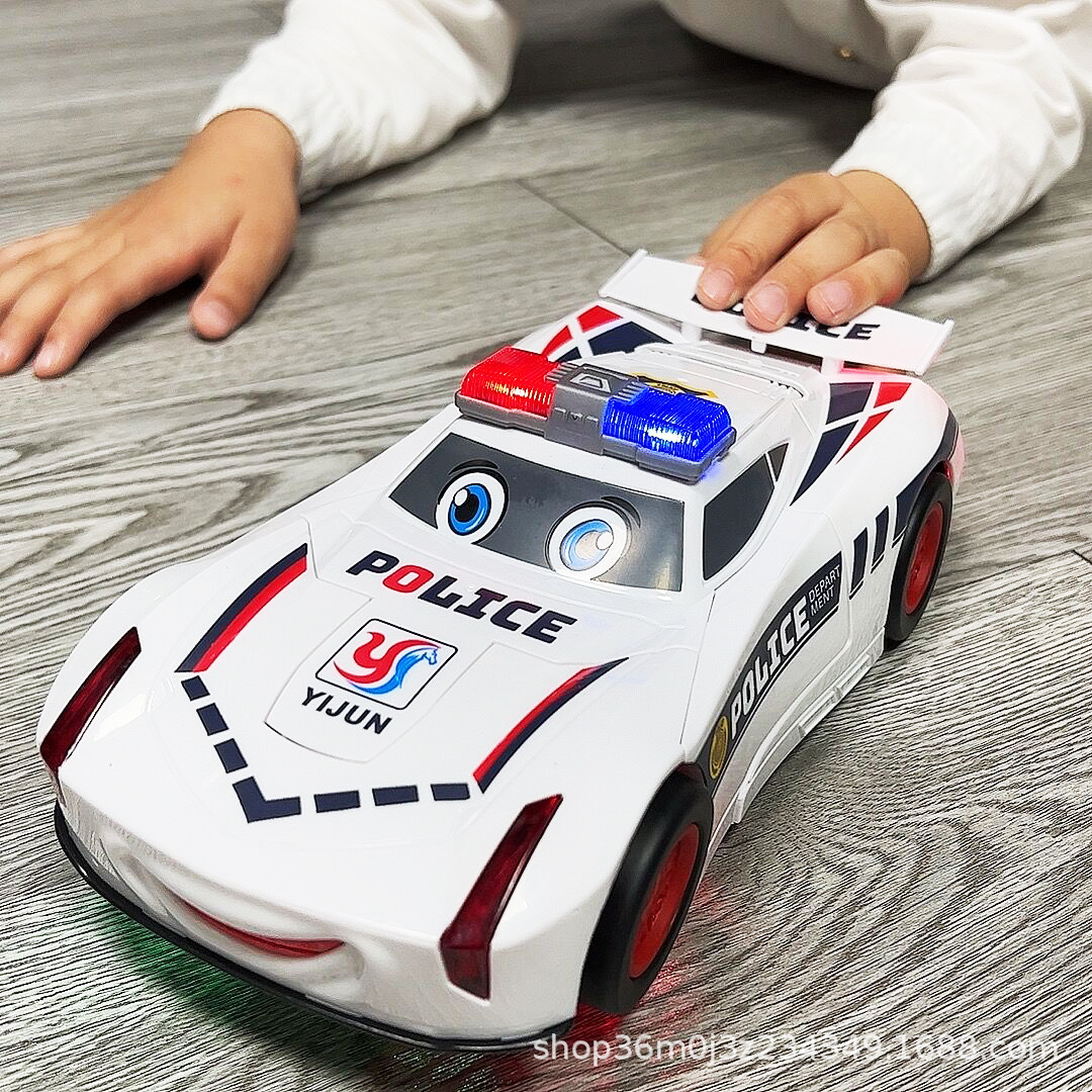Disparar el mismo coche eléctrico cool deformación de la música policial universal coche robot niños juguetes carro al por mayor