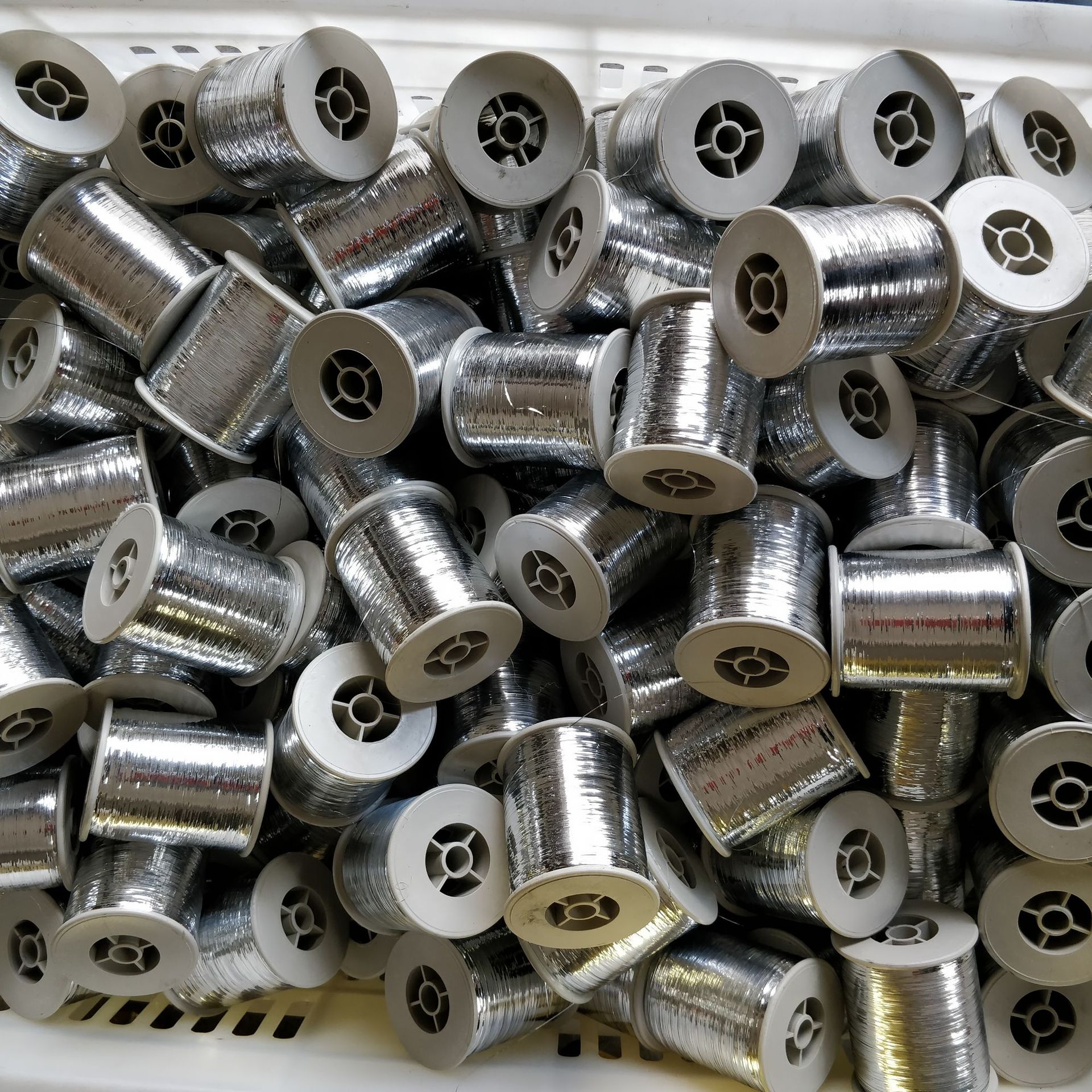 旋转片深金卷线大红卷卷丝大蓝金属线绕工字型轴管绿色亮线绕轮子