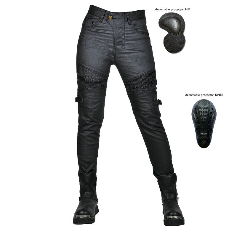 VOLERO retro casual máquina de recubrimiento pantalones vaqueros de la motocicleta de carreras de equitación pantalones anti-caída para las mujeres