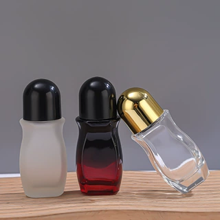 定制新款滚珠玻璃瓶按摩精油分装瓶30ml50ml蒙砂走珠精华小样空瓶