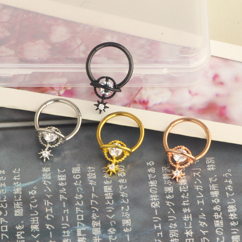 Labret piercing jewelry detail image