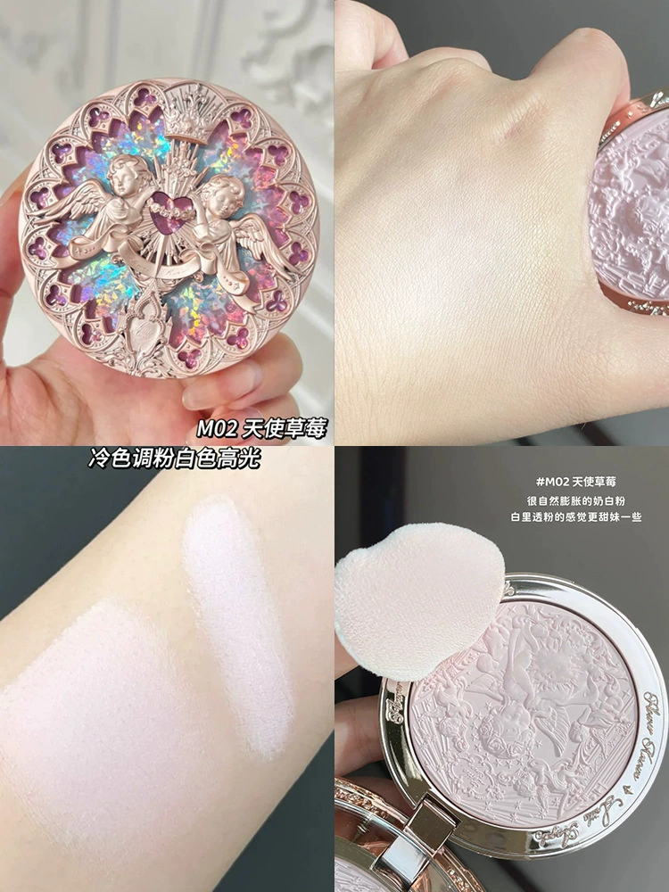 Lipstick, face blush, highlighter, perfume, makeup primer, box