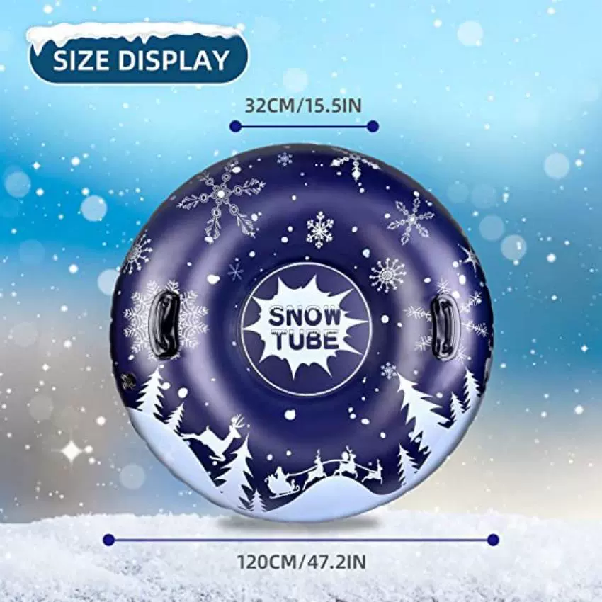 Надувной лыжный круг из ПВХ с высокой эластичностью, имитирующий санки, для зимнего активного отдыха, устойчивый к холоду, для взрослых