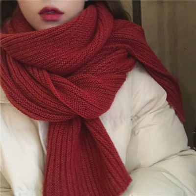 scarf Claret Wool Autumn and winter Korean Edition Versatile solar system knitting thickening student keep warm Collar wholesale