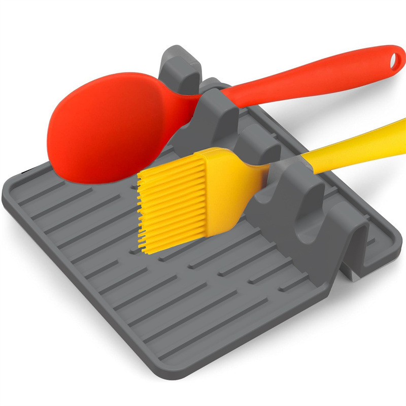 Food Grade Silicone Kitchen Cooking Utensils Rack Tableware Rack Storage Rack Pot Shovel Rack Household Storage Rack Draining Pot Shovel Rack