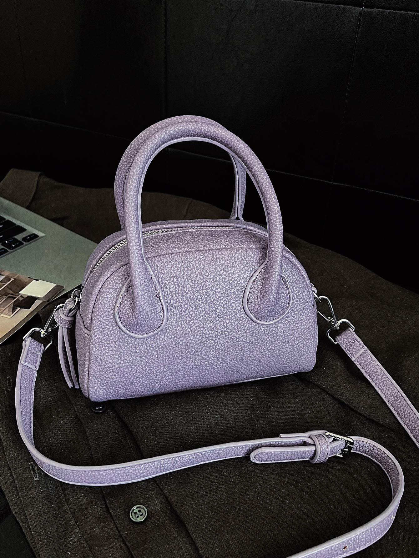 2026 nueva moda ocio personalidad retro estilo extranjero bolso de nicho de diseño de mujer textura bolso de concha de hombro image 3