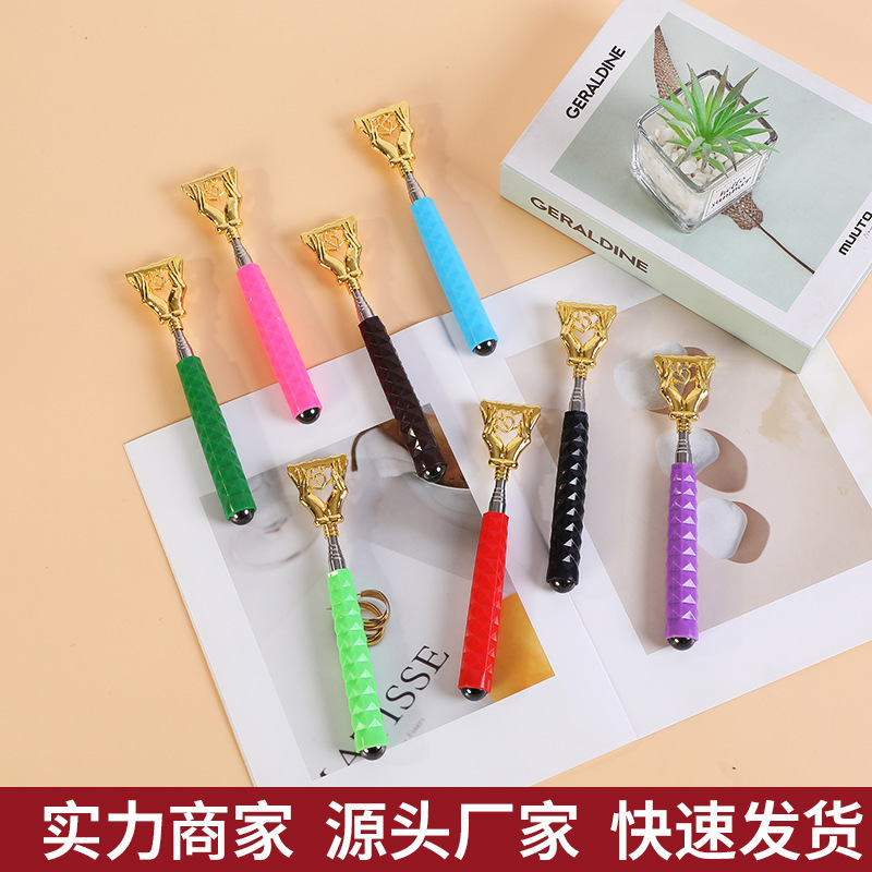 合金ダイヤモンド磁気ビーズ工場直送 ステンレス製伸縮式背中かき器 お年寄り向け 背中掻き器|undefined