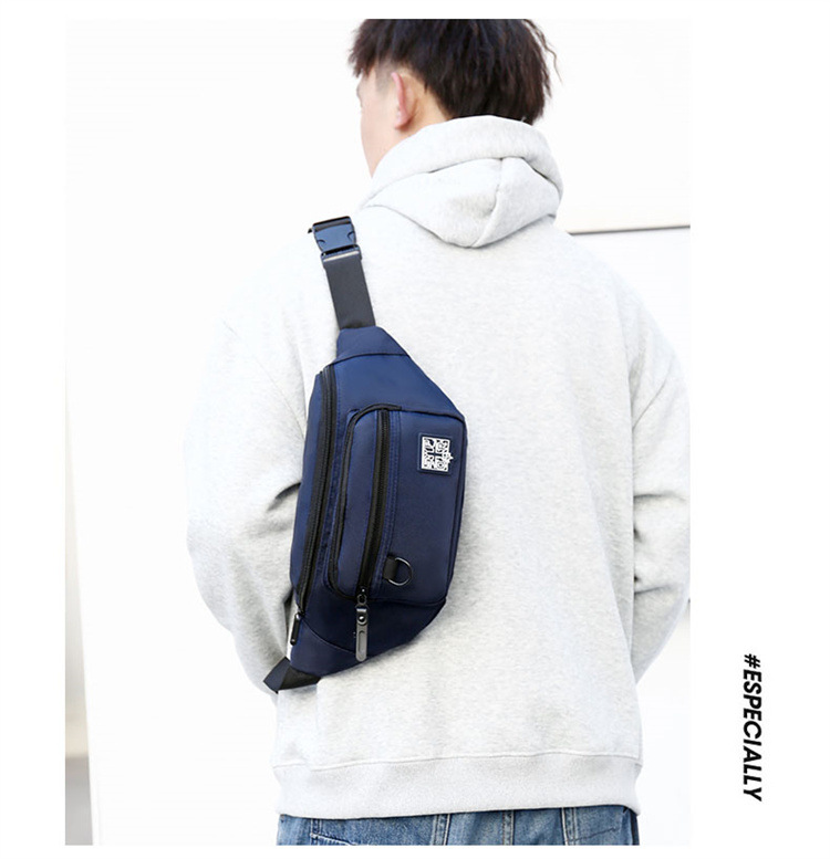 Men's Instagram trendy small bag, Japanese simple crossbody bag, men's backpack, trendy waist bag, single-shoulder bag, nylon crossbody bag undefined