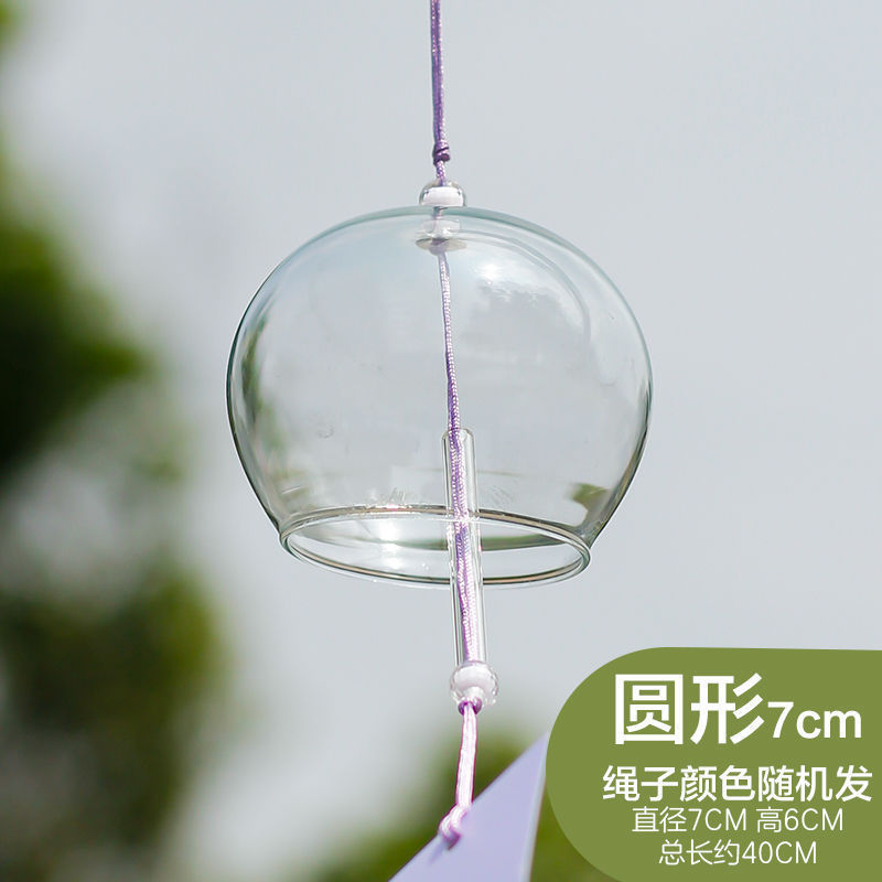 願い事風鈴飾り風鈴桜ガラス透明吊り式観光地シーン配置風鈴学生DIY手|undefined