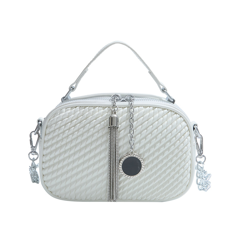 Bolso de cadena de textura transfronteriza 2025 verano nuevo bolso de hombro rombo de moda bolso de mensajero de mujer de estilo occidental