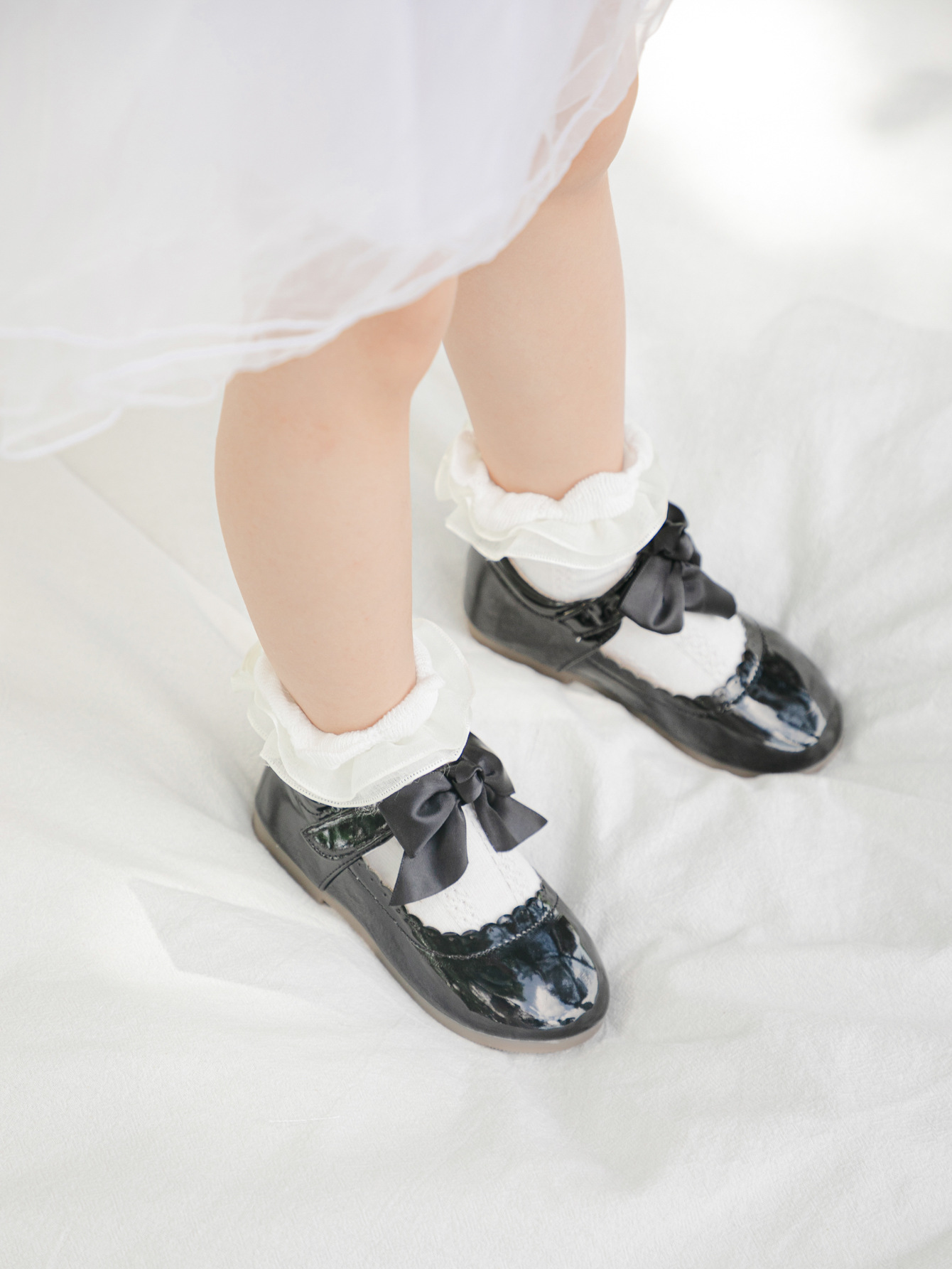 Textiles Insole Material Patent Leather Fashion Element Women's Fashion Solid Color Patent Leather Round Toe