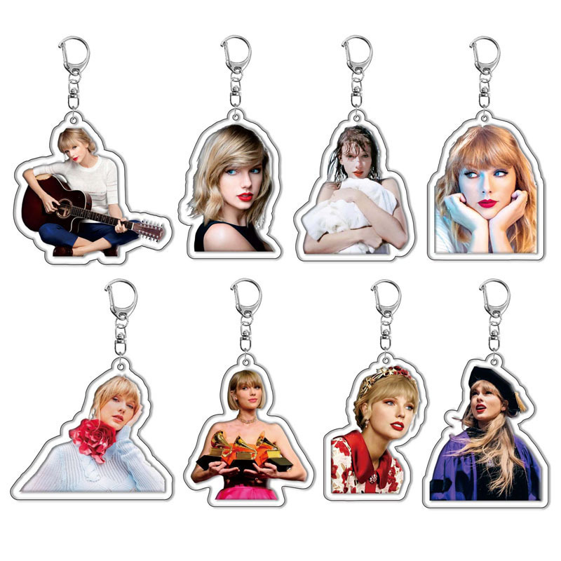 Mezzanine Taylor Swift Acrylic Keychain Pendant Figure Peripheral Hand-held Cross-border in stock