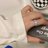 Small design advanced ring, high-quality style, on index finger