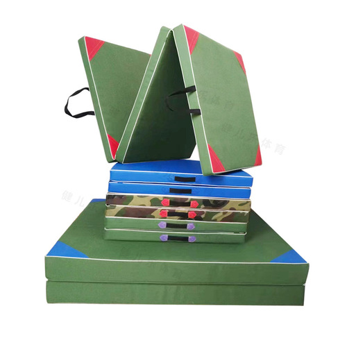 Gym mat for physical education training in middle school exams, sit-up mat, foldable and thick taekwondo practice mat, martial arts training mat