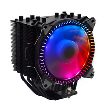 【定制12cm6热管大霜塔风冷AMD静音神光同步温控电脑CPU散热器
