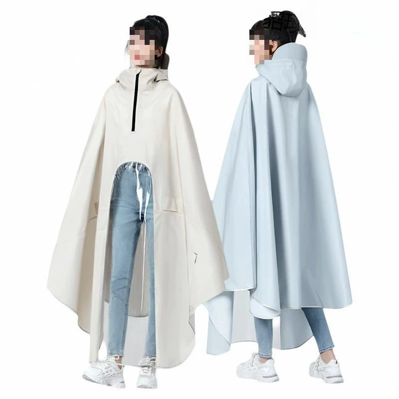 Electric long raincoat for men and women, increased thickness