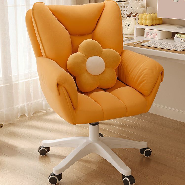 Makeup Chair, Computer Chair, Home Use, Comfortable for Long Sitting, with Wheels, Girls' Bedroom Dressing Table, Trendy Backrest Sofa Chair