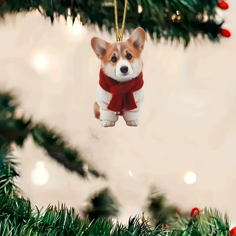 Трансграничная новая акрилная плоская собака автомобильная декоративная подвеска