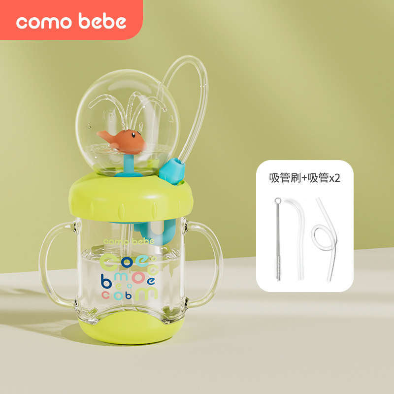 Taza de agua para niños ballena spray bebé taza de paja kindergarten hogar buceo beber diversión taza de verano