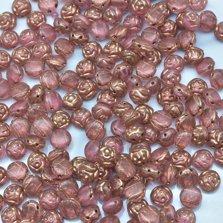Nuevo checa perlas de vidrio preciosa Bossa Rosa 29 colores 8mm,12mm perlas sueltas 100g paquete