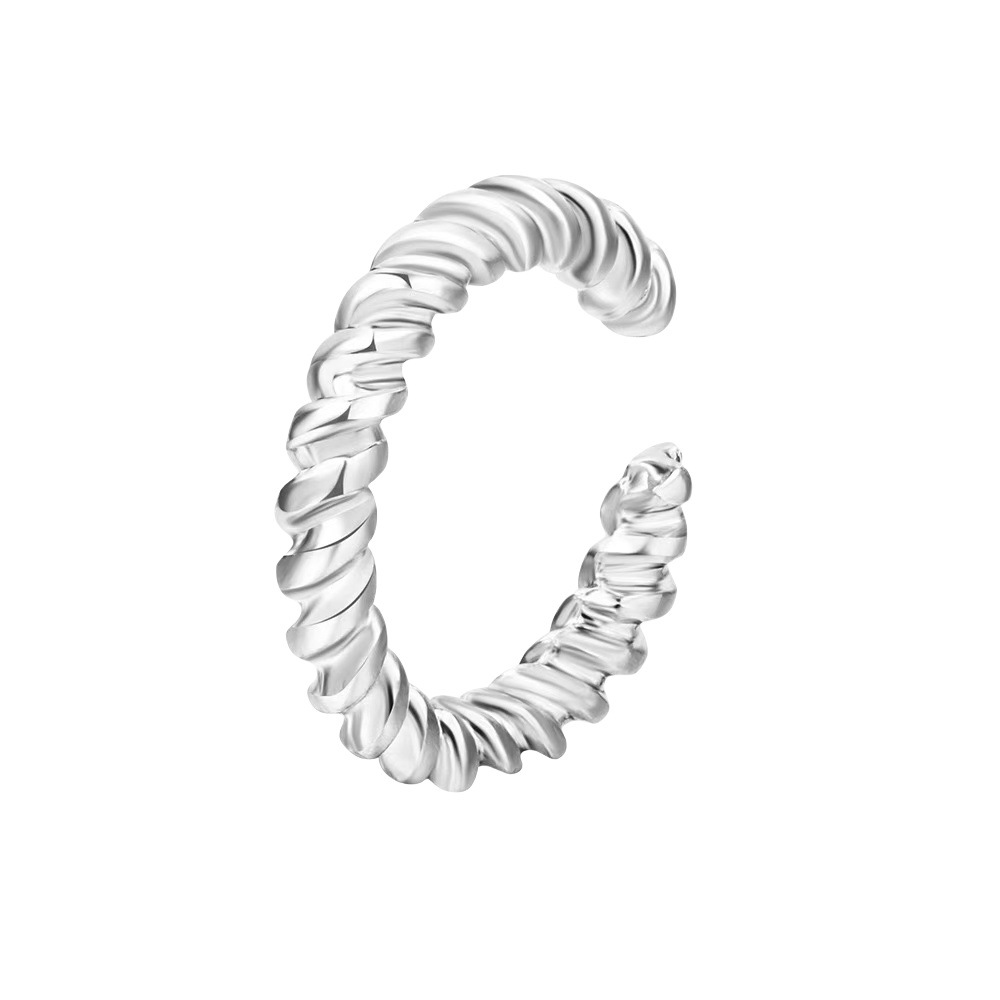 Oredos para damas creativas europeas y americanas Pendientes enrollados en espiral de cartílago no poroso Pendientes de clip de oreja de aleación ajustable para mujer